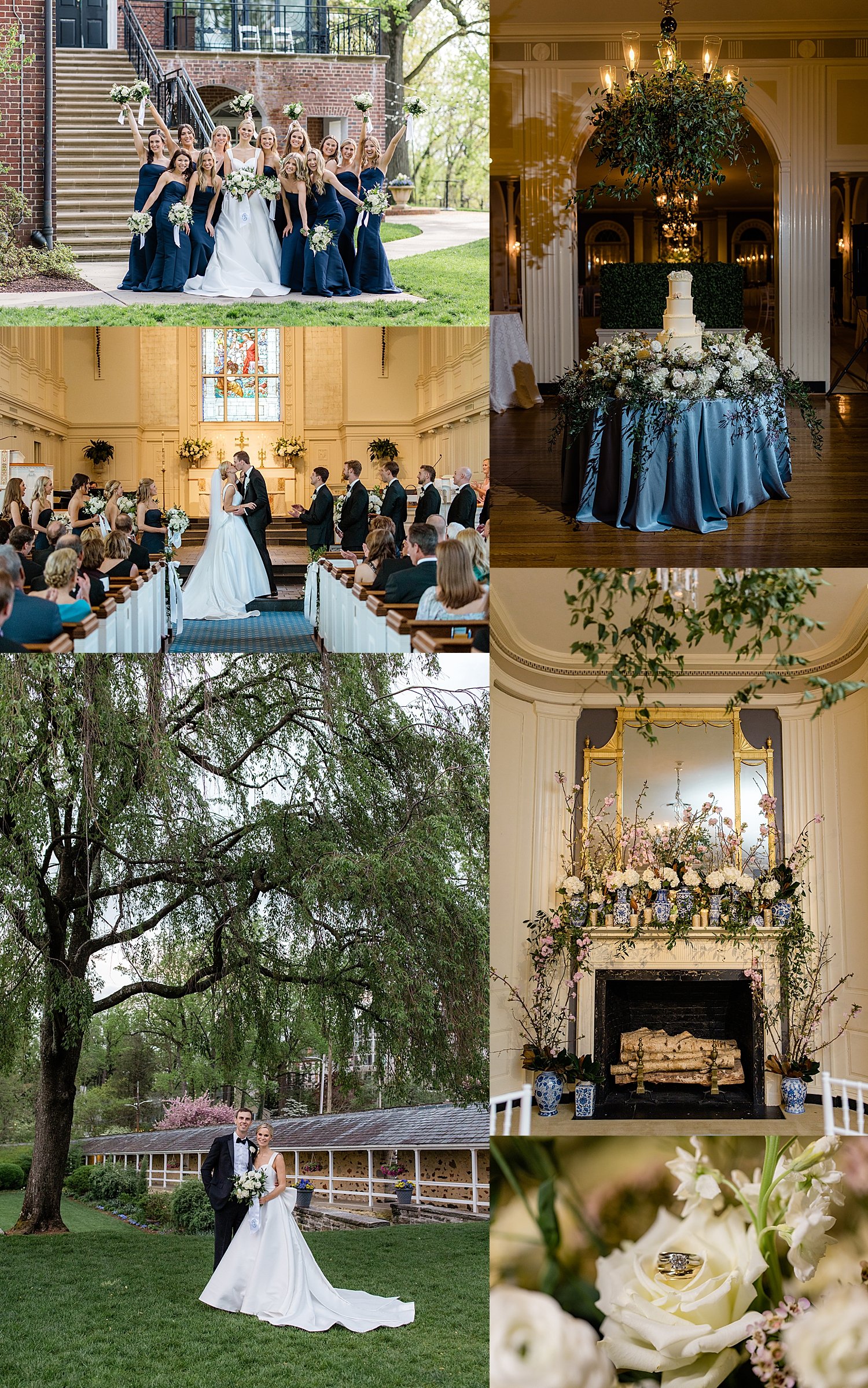 newlyweds stand under large tree by Jen Harvey Photography