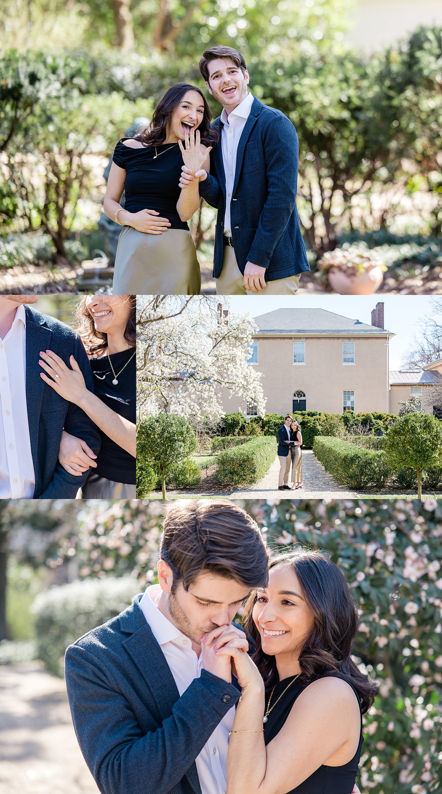 newly engaged couple show off their ring by Baltimore Wedding Photographer