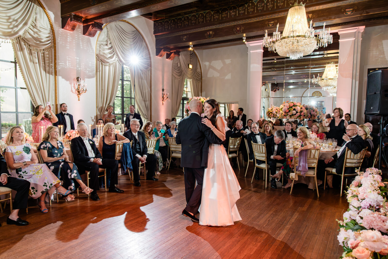 bride and groom first dance in the st. regis washington dc