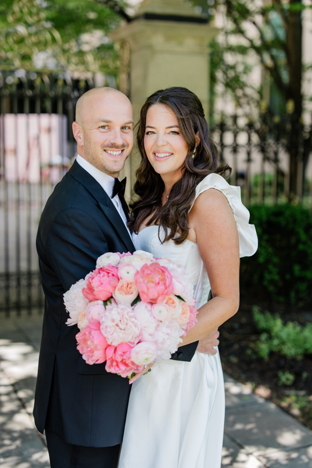 bride and groom at st. regis washington dc wedding venue