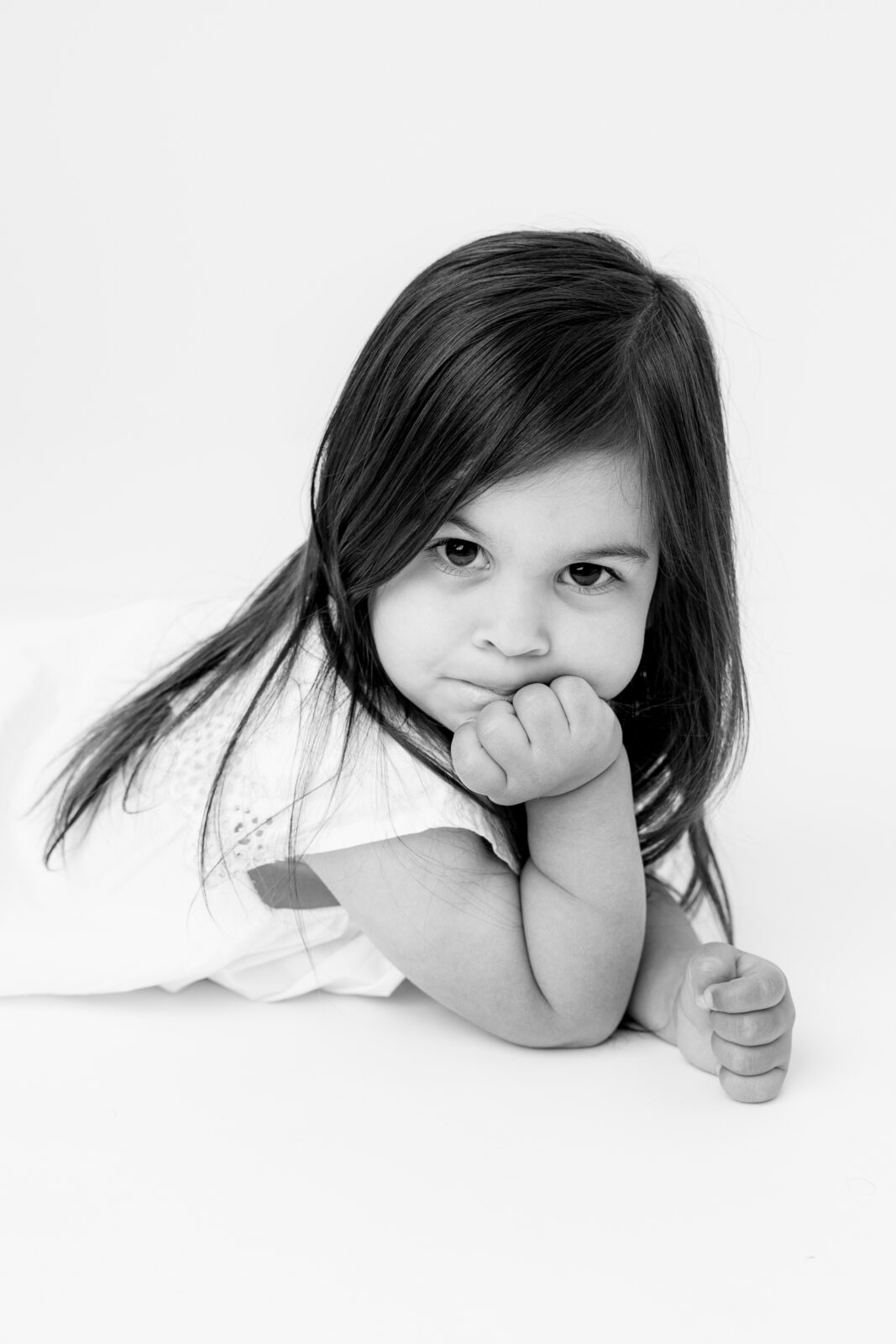 Toddler-age child pouting