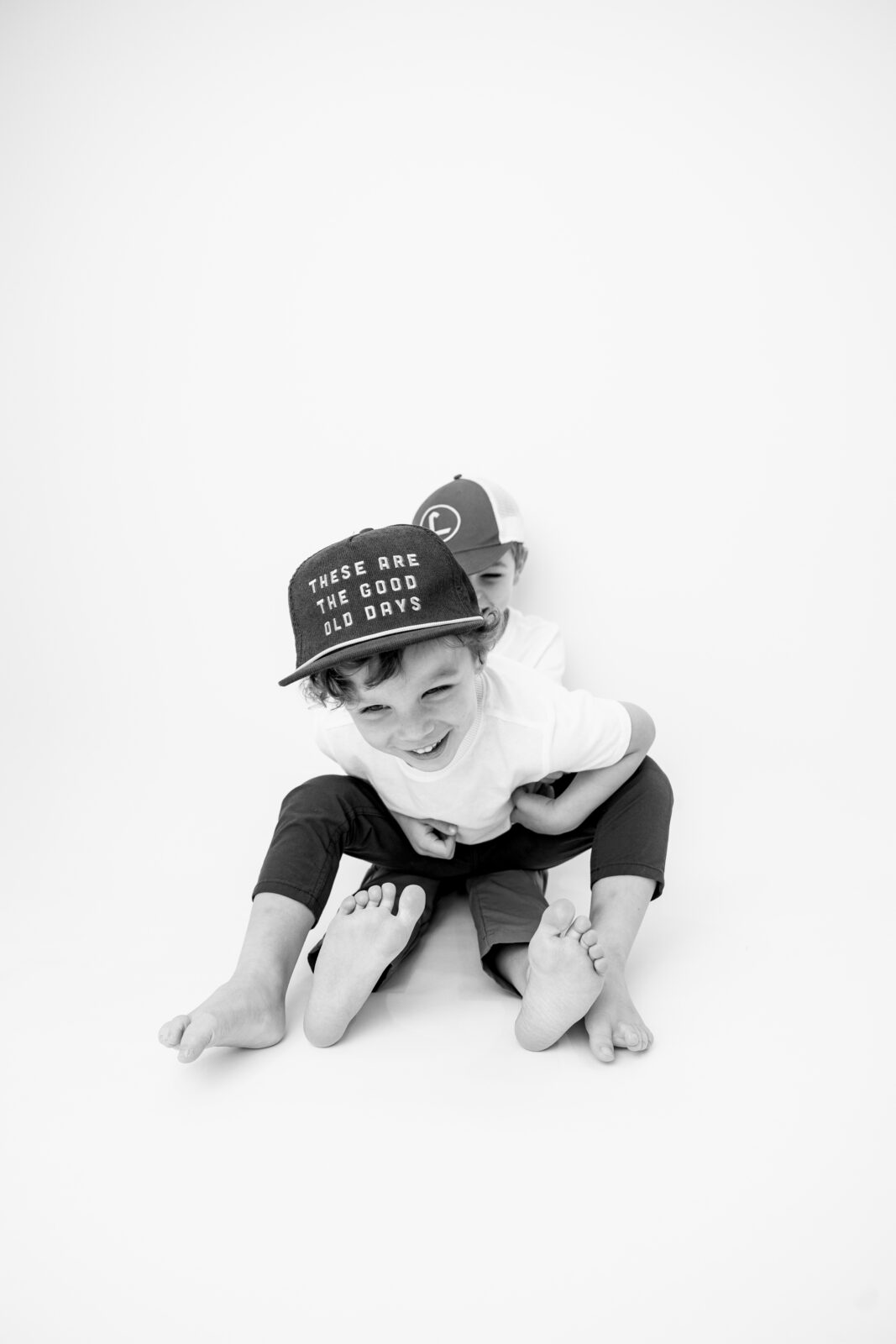 Two elementary-age brothers, Baltimore studio