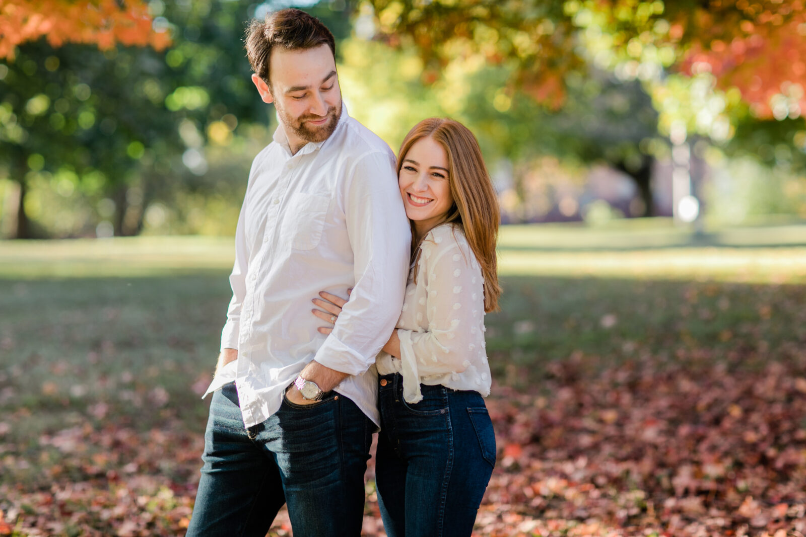 A Baltimore couple during the engagement photo session.