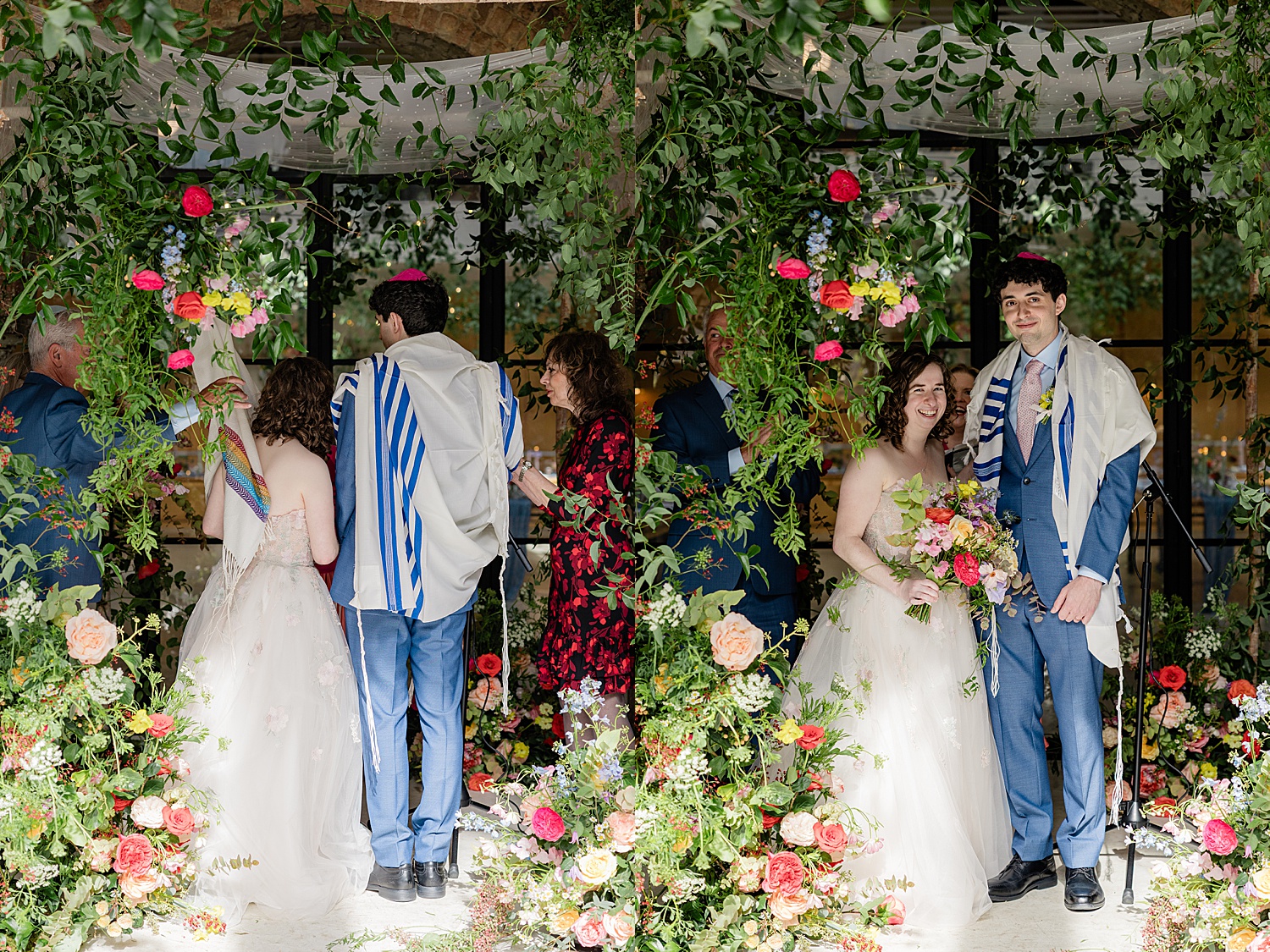 man and woman in traditional Jewish ceremony by Baltimore wedding photographer