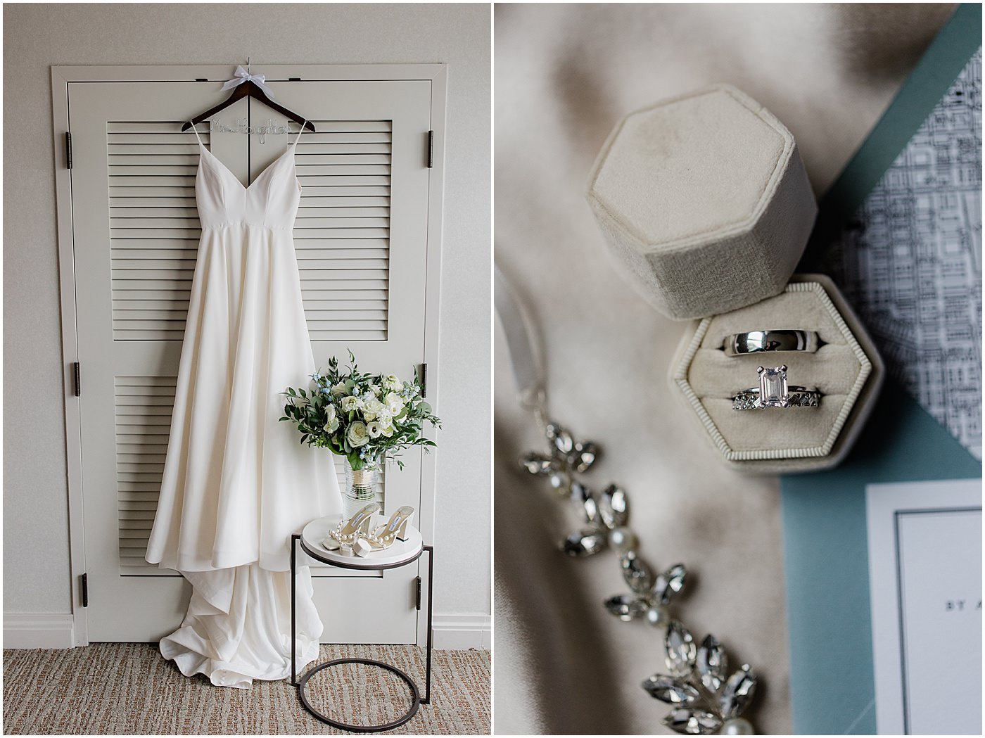 bridal details of baltimore waterfront wedding