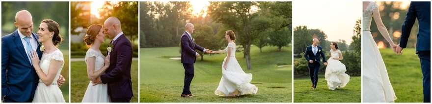 bride and groom photos from Columbia Country Club Summer Wedding