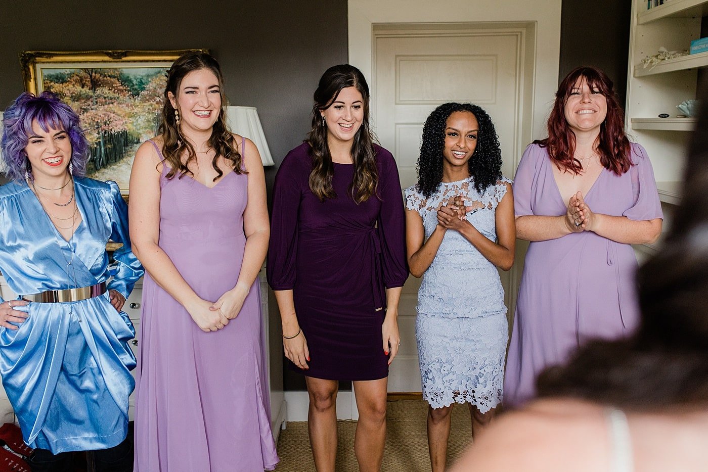 Bride getting ready for Washington DC micro wedding