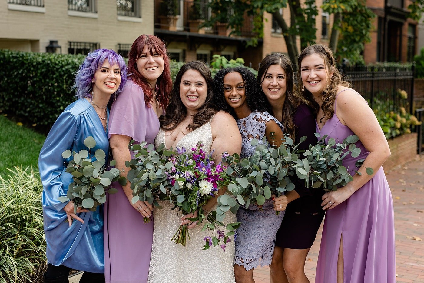 Bridesmaid wedding party photograph in Washington DC