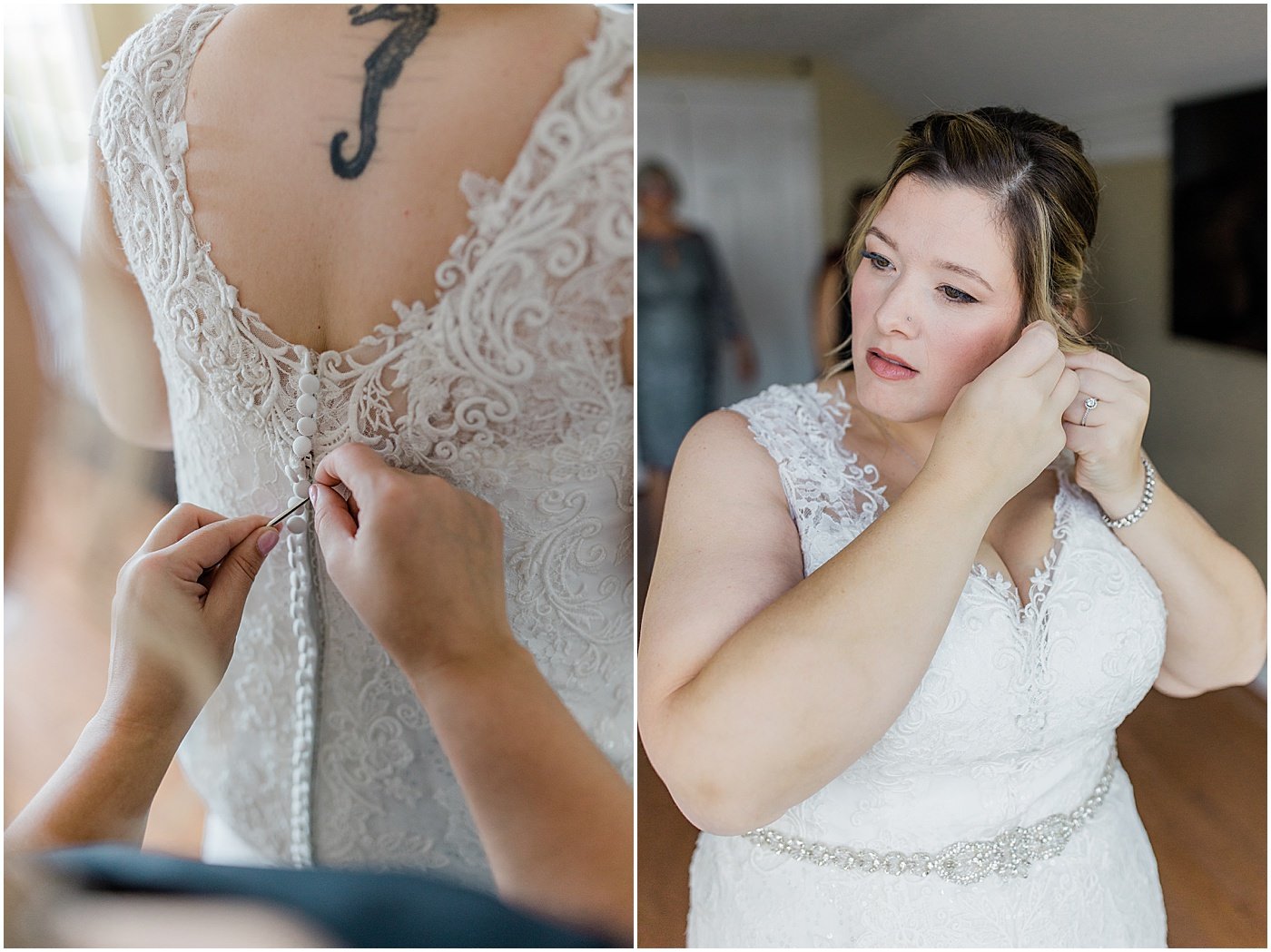 maryland bride getting ready for wedding at celebrations at the bay